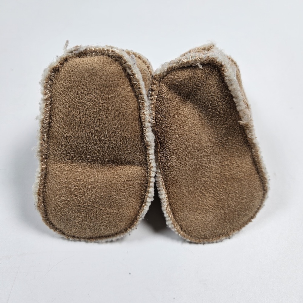 Baby Gap Shearling Brown Boots Shoes Sherpa Lined Brown 0-3 Months Infant NEW - Picture 8 of 10